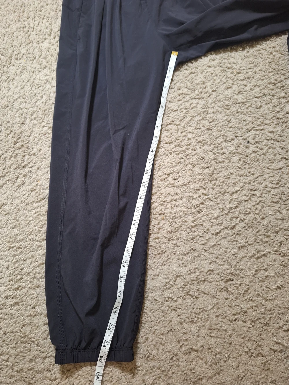 Lululemon Stretch High Rise Black Gray Athleisure Joggers Pant Size 8